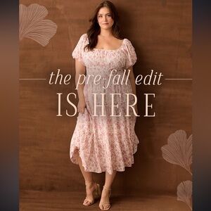 ARULA Floral Puff Short Sleeve Peasant Cottagecore Floral Maxi Long Dress A 1X